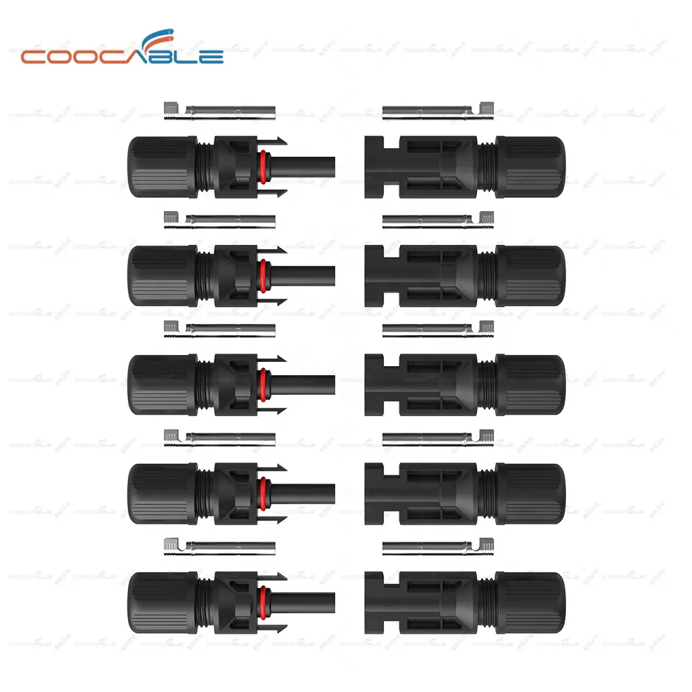 Connecteur solaire célèbre marque IP68 étanche 1000/1500V PPO isolation mâle femelle pour système PV