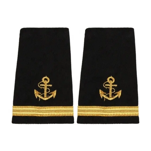 OEM di alta qualità Anchor Captain Master of Ship oro spalline metallizzato oro nero con elica ingegnere in 1 2 3 4 strisce