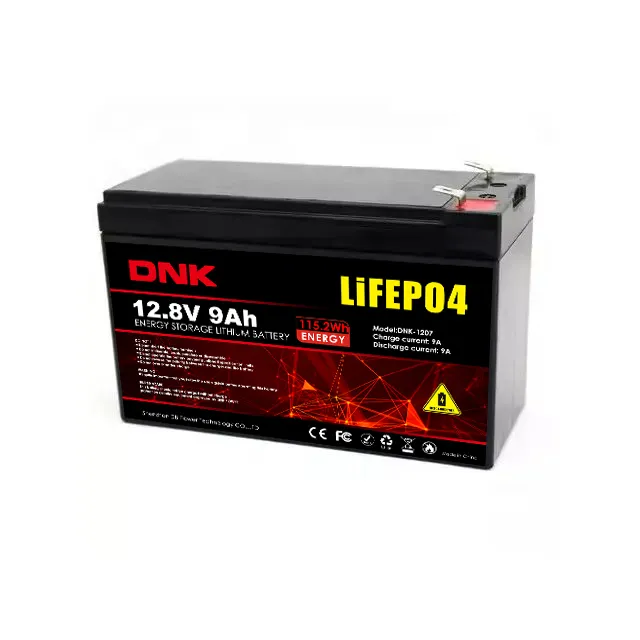 Batería de litio de 12,8 V 9Ah LiFePO4 12V para sistema solar de respaldo UPS RV