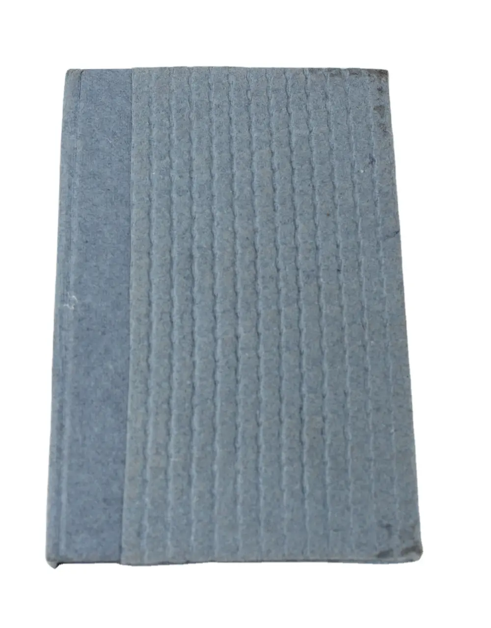 Papel de algodão artesanal reciclado à mão azul jeans (jeans), papel texturizado como cobertura com caderno de denim liso