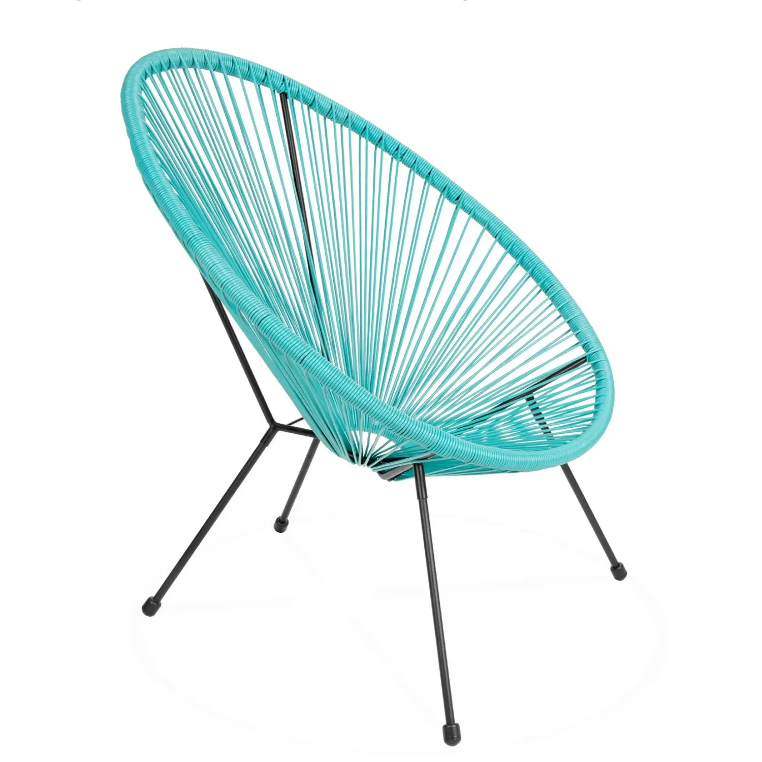 مقعد منخفض طقم للاسترخاء في البسترو، مقعد صغير من النسيج المفتوح مصنوع من الخيط البلاستيكي، كرسي واحد