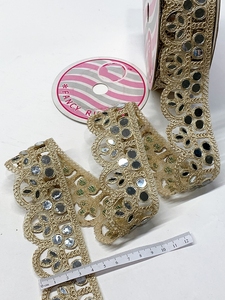 定制机器绣花丝带在镜子工作图案和颜色服装增强<span class=keywords><strong>2</strong></span>英寸宽度