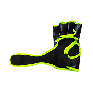הנמכר ביותר למחצה-אצבע <span class=keywords><strong>pro</strong></span> mma מחבטים כפפות שחור צבע עור <span class=keywords><strong>ufc</strong></span> להילחם כפפות Mma עם לוגו מותאם אישית