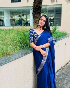 רך מצעים ג 'ורג' ט bandhej Saree עם ג pallu עבודה & לטקס unstriped פועל חולצה 4 צבעים זמינים