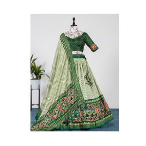 Hint ihracat kaliteli Patola baskı folyo iş kadın lehenga Choli düğün ve festival için giyim hint tedarikçisi