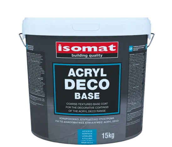 Coarse, ready-mixed, acrylic base coat for the ACRYL-DECO decorative coatings