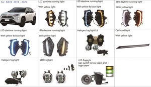 升级车身套件雾灯发光二极管灯驱动灯日间行车灯适用于RAV4 2019 2020 2021 2022 2023改装灯组