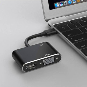 Custom Logo USB Multiport Dual Output Display <strong>2</strong> in <strong>1</strong> USB 3.0 to HDTV VGA 3.5mm 1080P <strong>Audio</strong> Video Converter <strong>Adapter</strong> - Product Image 2