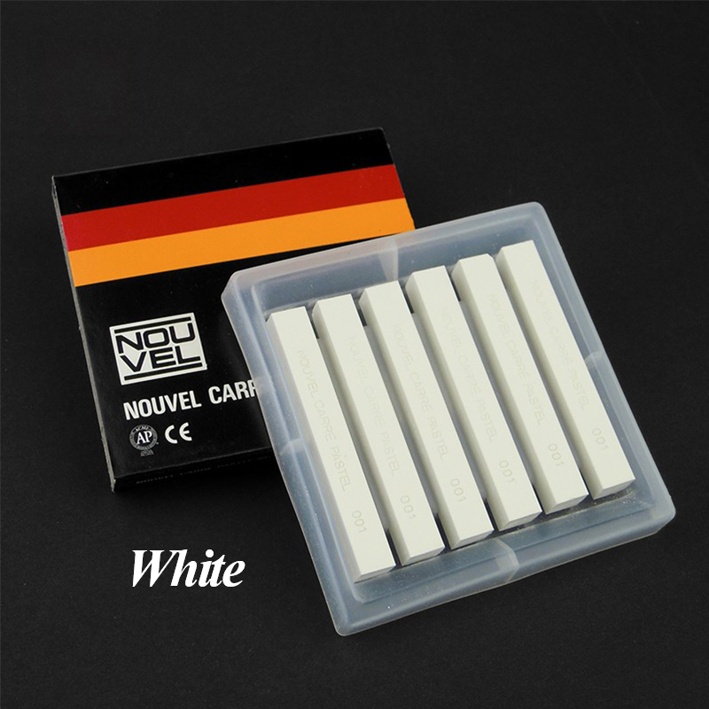 6 pcs pastel blanc/set