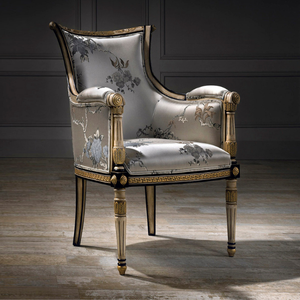 Le fauteuil rembourré Emili de style traditionnel est en bois de hêtre sculpté 3011443 - Product Image 3