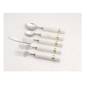 餐具套装不锈钢镀银扁平矩形骨手工手柄西式和不同设计餐具 - Product Image 2