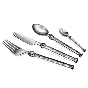 24件套带肋外壳设计叉勺镜面钢茶匙餐具套装 - Product Image 6