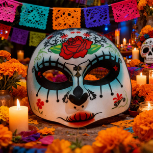 Ngày Của Người Chết Giả Trang Cổ Điển EVA Tự Làm Sơn Mặt Nạ Cho Nam Giới Phụ Nữ Mexico Lễ Hội Phong Cách Đảng Mặt Nạ Cho Halloween - Product Image 1