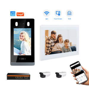 Ship Fast 8 Inch Tuya <strong>Wifi</strong> Wired Intercom Systems for Apartment Building Face Recognition Door Unlock Access Control System - Product Image 1