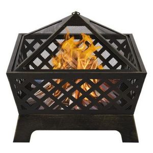 Classic <strong>round</strong> iron fire pit with sculpted legs and stable frame for evening gatherings on the <strong>patio</strong> or in the yard - Product Image 4