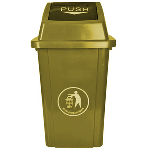 <strong>Custom</strong> Push-Top <strong>Garbage</strong> Bin Weather-Resistant Waste <strong>Container</strong> with Hygiene Lid, Compact <strong>Design</strong>, and Warning Print - Product Image 5