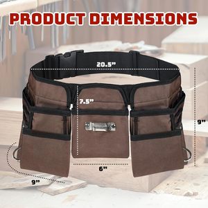 BSCI Factory <strong>11</strong> Pocket Work Apron Heavy Duty Construction <strong>Tool</strong> Belt Adjustable Hand <strong>Tools</strong> Waist <strong>Bag</strong> - Product Image 2