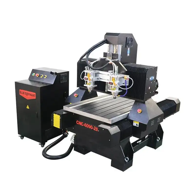 Cao cấp màu xanh voi Khắc Máy chế biến gỗ CNC Router tự động ván ép MDF khắc router để bán ở Hà Lan