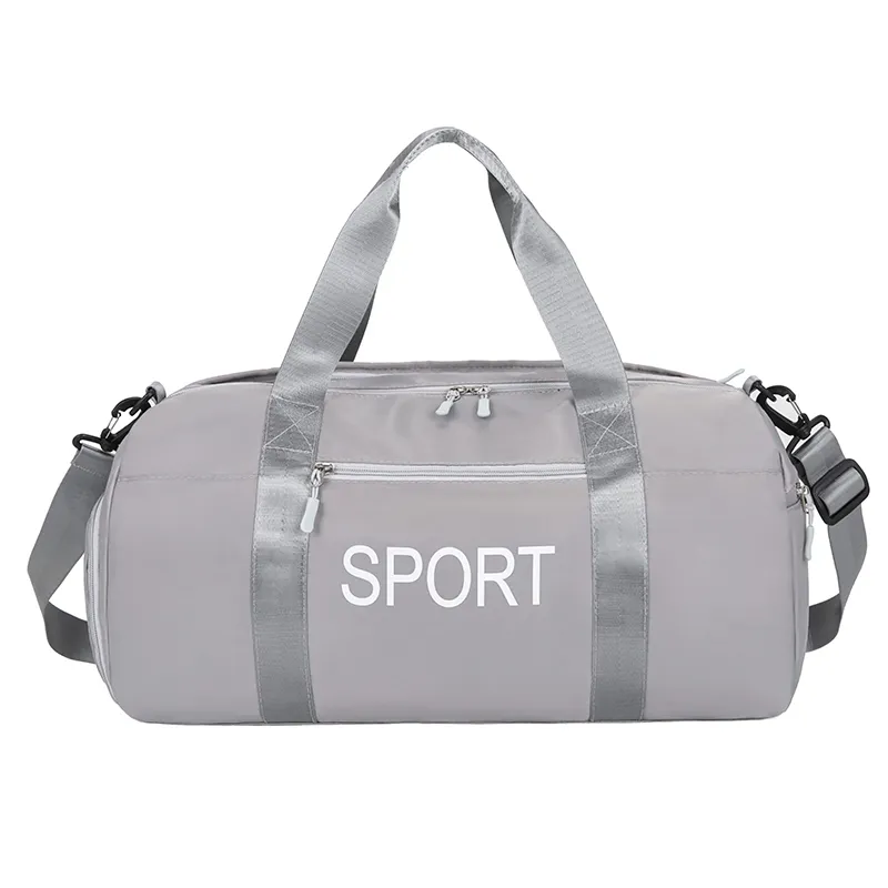 Bolsas de gimnasio personalizadas para hombre y mujer, con compartimiento para zapatos, logotipo deportivo, estampado personalizado, bolsa de lona para gimnasio