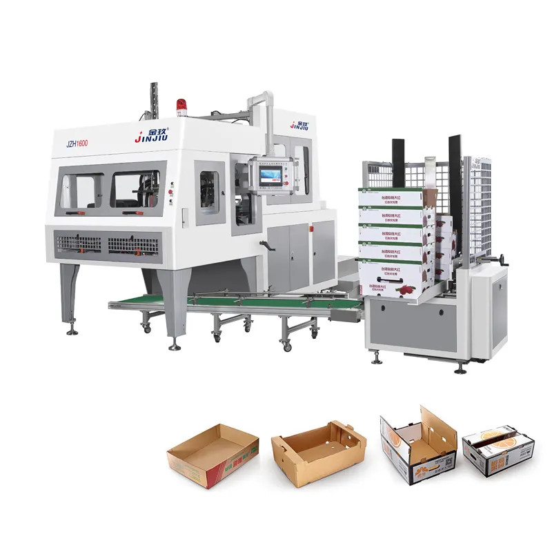 JZH-1600 macchina automatica per la produzione di scatole di cartone per frutta e verdura