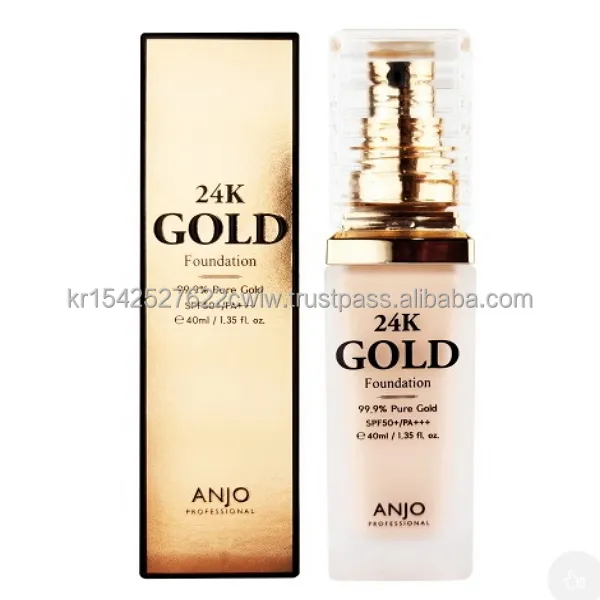 Koreaanse Cosmetische Anjo 24K Gold Foundation (Spf 50 +, Pa + + +) voedt Vermoeide Huid Tijdens Buiten Activiteiten En Tonen De Huid