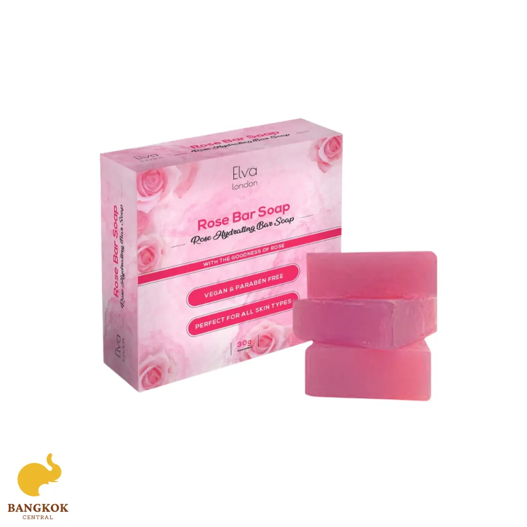 Elva London Rose SOAP Rose Bar SOAP 30g สำหรับผิวบอบบางผู้ขายดีที่สุดในประเทศไทย