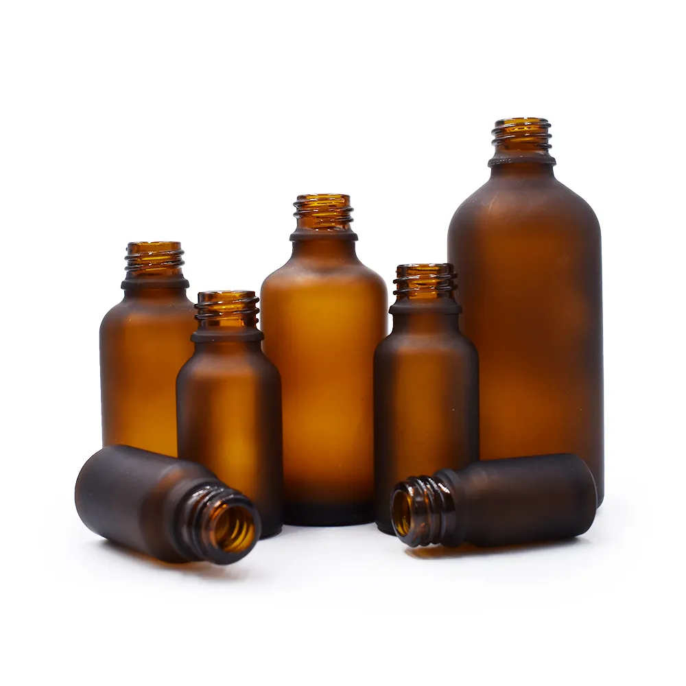 Crema cosmética de alta calidad 4oz cuentagotas de aceite estampado en caliente botellas de vidrio para 250 500 ml aceite 100ml