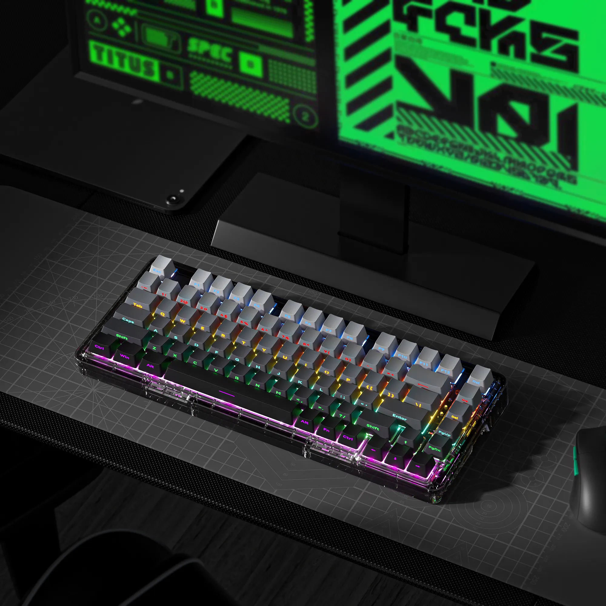 ZIFRIEND ZT82 80% TLK عدة لوحة مفاتيح مخصصة تبديل ساخن لاسلكي وصلة USB RGB إضاءة خلفية للاعبين لوحة مفاتيح ميكانيكية PC لوحة مفاتيح لابتوب