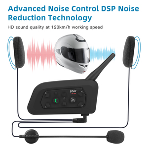 Ejeas V6 Pro 6 jinetes motocicletas sistema de intercomunicación intercomunicador simultáneo y música moto intercomunicador - Product Image 5