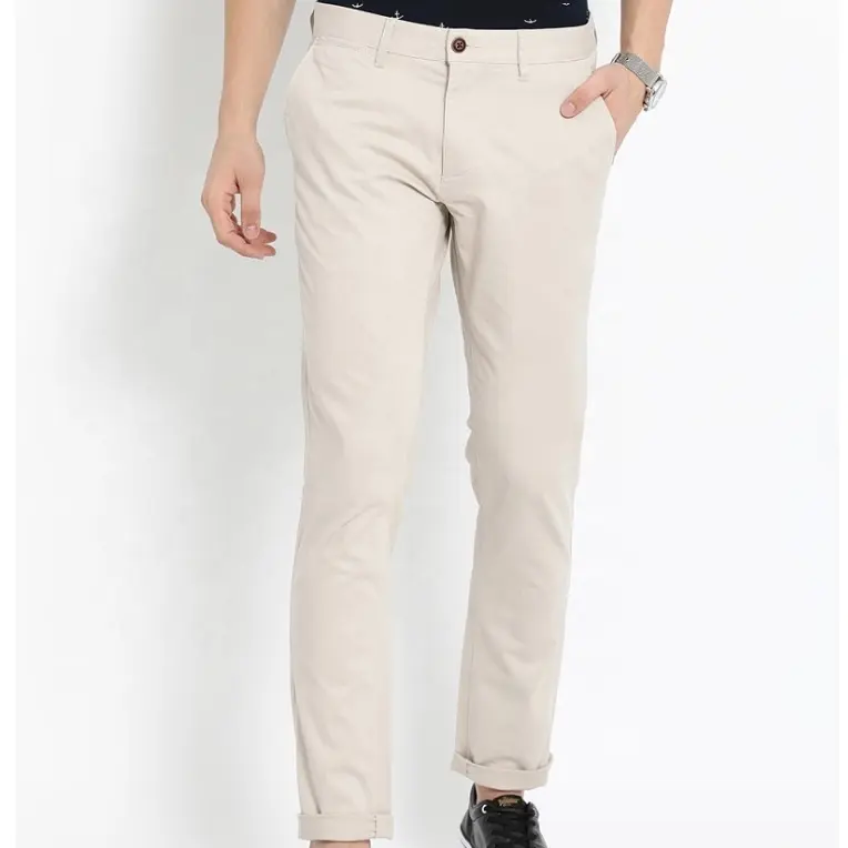 Pantaloni da golf moda chino in cotone spandex da uomo