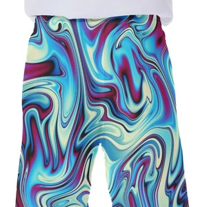 Yaz kullanımı rahat erkekler plaj spor şort gevşek örgü düz Polyester <span class=keywords><strong>erkek</strong></span> yüzmek mayo şort palmiye ağacı baskılı tasarım şort