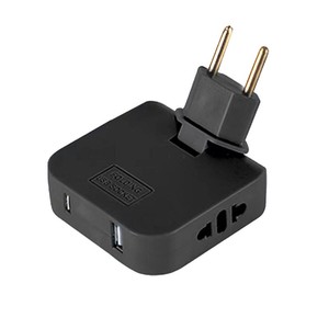 Adaptador de enchufe de viaje plegable 4 en 1 giratorio de 180 ° con enchufe doble USB, convertidor de enchufe múltiple de 5V/2A protegido OTP ultrafino - Product Image 3