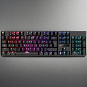 Teclado mecánico RGB para juegos, todas las teclas, sin conflictos, PBT, ABS, interfaz USB con cable, retroiluminación colorida del arco iris, interruptores rojos, ordenador - Product Image 1