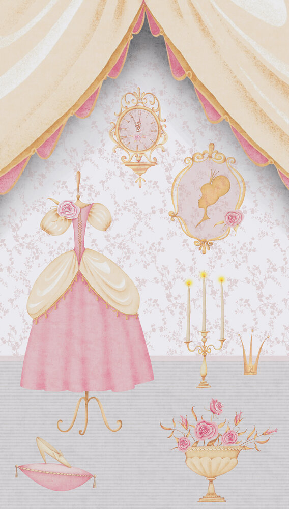cream grey pink