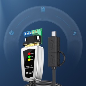 DTECH USB 3.0 DB9 Serial Port Datenleitlinie 1,5 m Typ C und USB A zu RS422 485 Serialkabel-Wechselrichter für Zutrittskontrollsystem - Product Image 2