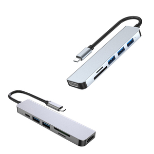 6 in 1 USB C Hub with 4K HDTV SD/TF Card Reader Type C 3.1 to 4K HD Adapter PD Fast Charge for MacBook Notebook Laptop <strong>Computer</strong> - Product Image 3