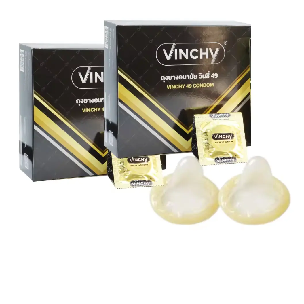 Erkekler için prezervatif marka Vinchy tayland doğal kauçuk lateks ürün yapılmış satış en kaliteli toptan fiyat doğrudan fabrika