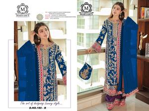 高品质棉巴基斯坦派对服装Salwar Kameez与优雅的Dupatta独家设计的婚礼节日庆典 - Product Image 3