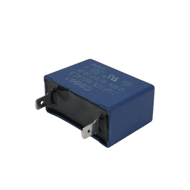 Condensador de película fina CBB61 2,5 UF Compatible con terminales de características de Motor de bomba de ventilador eléctrico de 450V AC