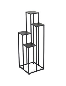 Elegant entryway metal flower stand crafted from iron with charming vintage look and graceful <strong>lines</strong> for formal spaces - Product Image 2