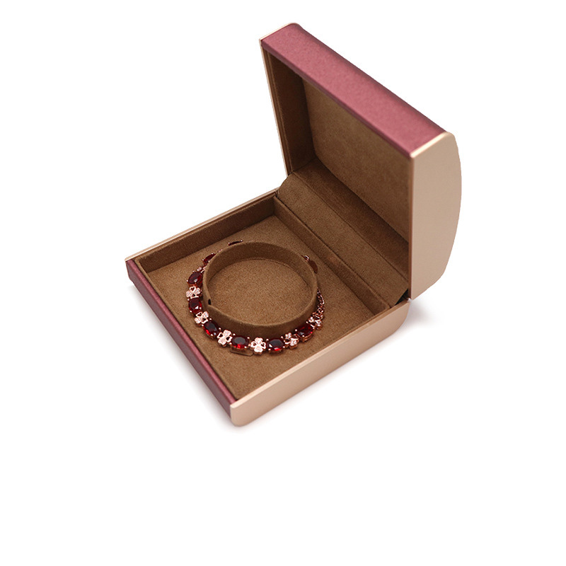 Boîte de bracelet rouge-9.5*9.5*4.7cm