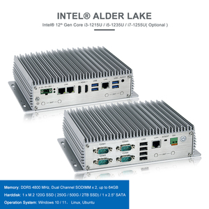 Neuester Embedded Mini Pc Intel i7 Lüfter loser Embedded-Computer der 12. Generation mit 2 * RS232/485 Industrial Mini-PC Für die Automatisierung steuerung - Product Image 5