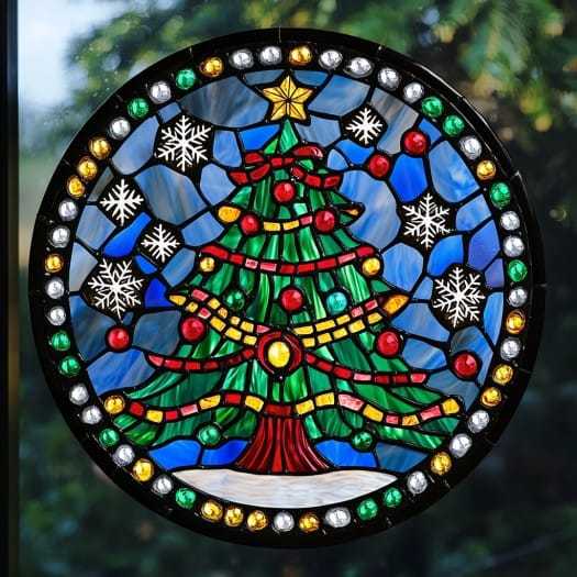 Christmas tree with snowflakes