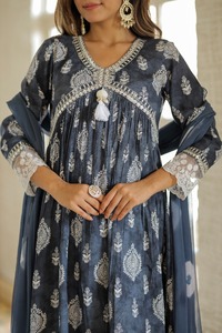 インド民族コットンKurtisセットルビーデジタルプリントカジュアルショートウェアSalwar Kameezパーティーインド卸売価格 - Product Image 5