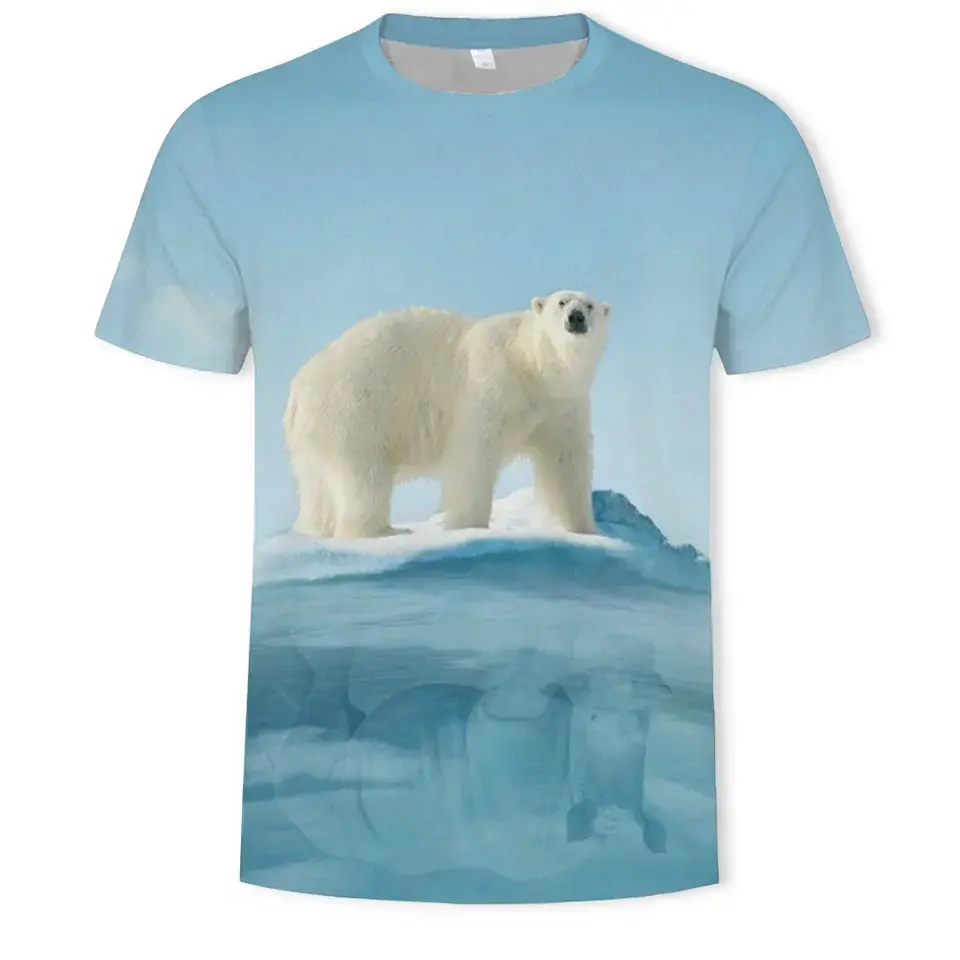 3D gedruckte T-Shirts Großhandel kunden spezifisches Design All Over Print Kleidung kunden spezifisches Polo-T-Shirt bedrucktes Hemd