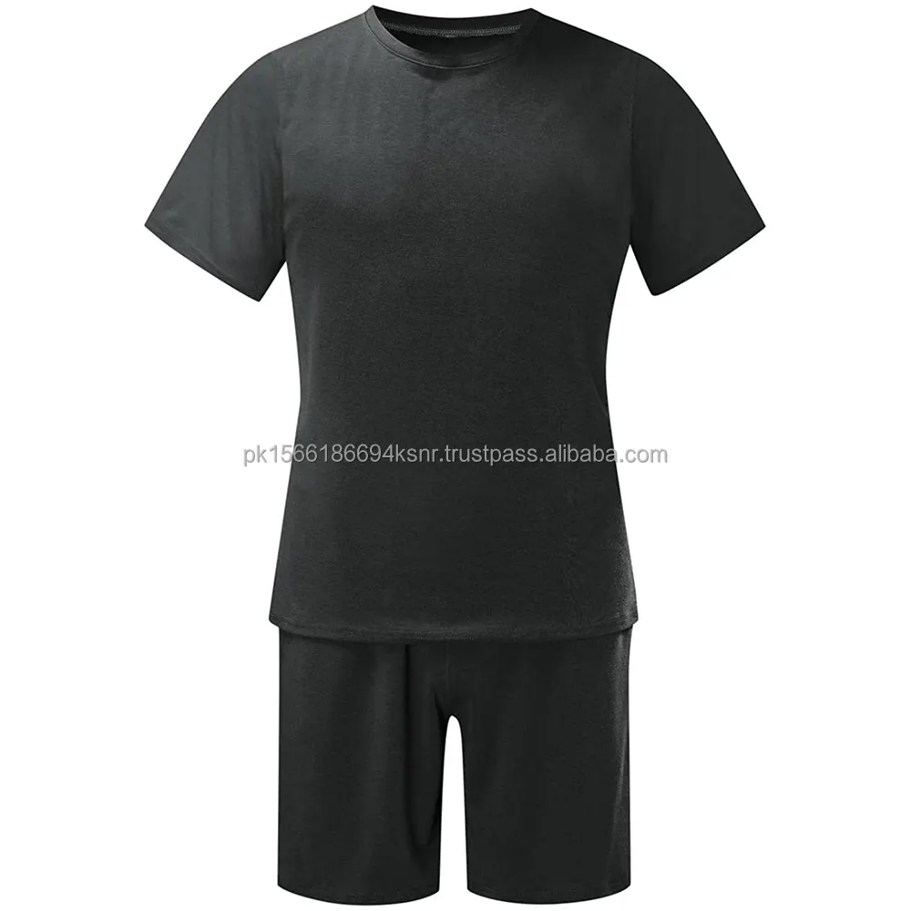 All'ingrosso abbigliamento sportivo in cotone personalizzato tuta e pantaloncini corti 2 pezzi tuta estiva T-shirt e pantaloncini per gli uomini