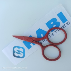 Needle Pointed Red Color Coated Handle Classic Embroidery Scissors With <strong>sharp</strong> and Straight Blades 2.75&quot; Small <strong>Fancy</strong> Scissors