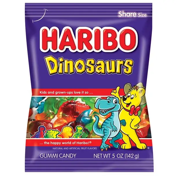 Gummy Dinosaurs-bolsa de dulces de 5 onzas, paquete de 12