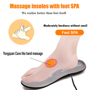 Unisex 5V แบตเตอรี่สิทธิบัตรที่รอดำเนินการนวด Insoles อุ่นที่มีสามอุณหภูมิและการสั่นสะเทือนความเข้มตัวเลือก - Product Image 3