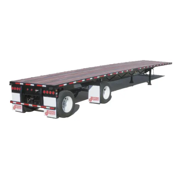 Camion cargo Nouveau Transport à lit plat Remorque à plat pour conteneur de 40 pieds